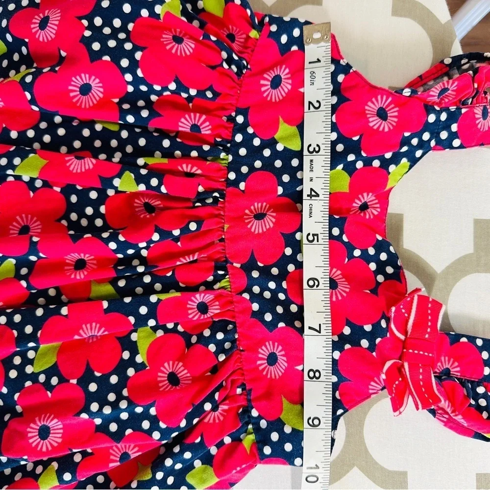 Gymboree Easter Spring Dress, Sz 18-24 mo, Navy & Coral Floral